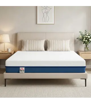 Colchón 190x135 cm Grosor 20 cm Colchón Viscoelástico con Té Verde Firmeza Media Cama Refrescante con Espuma de Gel