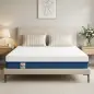 Colchón 190x135 cm Grosor 20 cm Colchón Viscoelástico con Té Verde Firmeza Media Cama Refrescante con Espuma de Gel