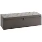 Puff Almacenaje, Banco Almacenaje 141L 137x41x42 cm Tapizado en Terciopelo Baúl de Almacenamiento Carga 240 kg Gris