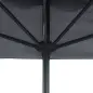 Parasol para Pared 230x130x249 cm Sombrilla Rectangular con Manivela Protección UV Impermeable Gris Oscuro
