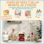 Mesa Infantil con 2 Sillas y 4 Cestas de Almacenamiento Juego de Muebles para Actividades para Niños de +3 Años Natural