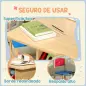 Mesa Infantil con 2 Sillas y 4 Cestas de Almacenamiento Juego de Muebles para Actividades para Niños de +3 Años Natural