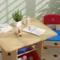 Mesa Infantil con 2 Sillas y 4 Cestas de Almacenamiento Juego de Muebles para Actividades para Niños de +3 Años Natural