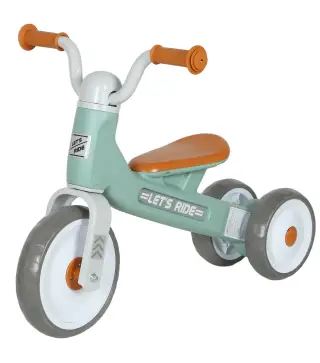 Bicicleta sin Pedales para Niños de 12 a 36 Meses con Ruedas Silenciosas y Manillares con Giro Limitado a 60°, Verde