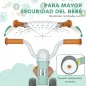 Bicicleta sin Pedales para Niños de 12 a 36 Meses con Ruedas Silenciosas y Manillares con Giro Limitado a 60°, Verde