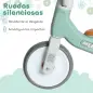 Bicicleta sin Pedales para Niños de 12 a 36 Meses con Ruedas Silenciosas y Manillares con Giro Limitado a 60°, Verde