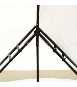 Cenador de Jardín 3x4m Pabellón para Exterior con Doble Techo de Ventilación y 4 columnas de acero Estable para Fiestas Eventos