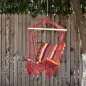 Silla Hamaca Colgante Tejido de Algodón Poliéster Carga 100 kg Sillón Colgante para Interior Exterior Terraza 100x60x100 cm Mult