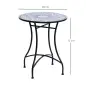 Mesa Auxiliar Redonda de Jardín Ø60x71 cm con Encimera de Mosaico Decorativo para Exterior y Capacidad de 100 kg Mesa Auxiliar Redonda de Jardín Ø60x71 cm con Encimera de Mosaico Decorativo para Exterior y Capacidad de 100 kg
