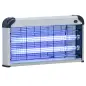 Lámpara Antimosquitos Eléctrico 30W Mata Mosquitos Eléctrico con Luz UV Efecto 60 m² 48,5x8,5x26,5 cm Plata
