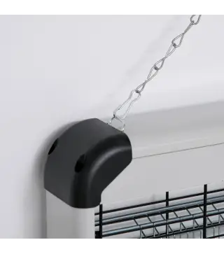 Lámpara Antimosquitos Eléctrico 30W Mata Mosquitos Eléctrico con Luz UV Efecto 60 m² 48,5x8,5x26,5 cm Plata