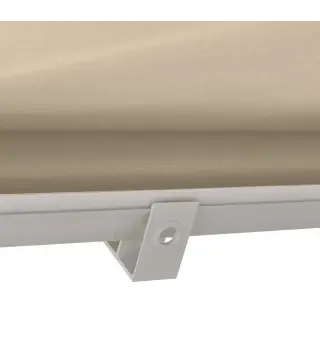 Toldo Retráctil de Exterior con Marco de Aluminio Ángulo Ajustable Protección UV e Impermeable 180x70 cm Beige