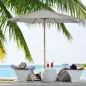 Sombrilla Terraza Exterior Ø300 cm Sombrilla de Jardín con Sistema de Polea Techo Ventilado y Poste Desmontable de Madera Paraso