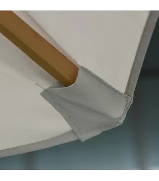 Sombrilla Terraza Exterior Ø300 cm Sombrilla de Jardín con Sistema de Polea Techo Ventilado y Poste Desmontable de Madera Paraso