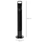 Ventilador de Torre con Control Remoto con 3 Velocidades y Modos de Función con Temporizador de 7,5h Ø18x78,5cm Negro
