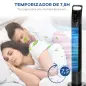 Ventilador de Torre con Control Remoto con 3 Velocidades y Modos de Función con Temporizador de 7,5h Ø18x78,5cm Negro