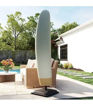 Funda para Sombrilla de Jardín Funda para Parasol Impermeable Tela Oxford 600D Cubierta de Parasol con Cremallera para Jardín Ex