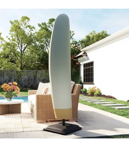 Funda para Sombrilla de Jardín Funda para Parasol Impermeable Tela Oxford 600D Cubierta de Parasol con Cremallera para Jardín Ex