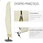 Funda para Sombrilla de Jardín Funda para Parasol Impermeable Tela Oxford 600D Cubierta de Parasol con Cremallera para Jardín Ex