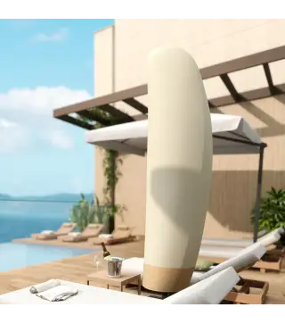 Funda para Sombrilla de Jardín Funda para Parasol Impermeable Tela Oxford 600D Cubierta de Parasol con Cremallera para Jardín Ex