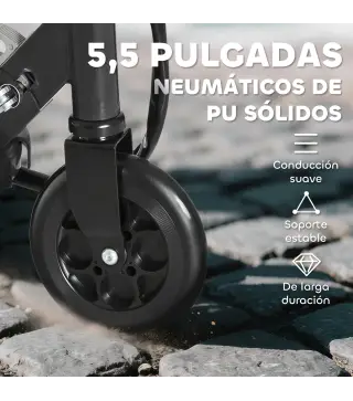 Patinete Eléctrico para Niños de +7 Años Scooter Plegable con Altura Ajustable Batería Recargable 24V Velocidad hasta 12 km/h y