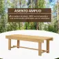 Banco de Jardín de Madera de Abeto de 2 Plazas para Jardín o Terraza Soporta hasta 250 kg 110x38x35 cm Natural