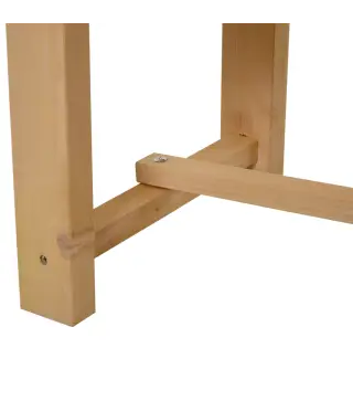 Banco de Jardín de Madera de Abeto de 2 Plazas para Jardín o Terraza Soporta hasta 250 kg 110x38x35 cm Natural