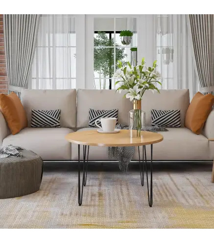 Conjunto de 4 Patas para Mesa de Estilo Industrial y Diseño Horquilla con Protectores Anti-arañazos de Goma 12x12x71cm Tornillos