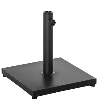 Base para Sombrilla Ajustable 40x40x43 cm de 13 kg Pie de Parasol Cuadrado Relleno de Cemento para Mástil de 35/38/48mm