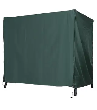 Funda para Balancín de Jardín con Cremallera Cubierta para Muebles de Exterior 177x114x152cm Verde Oscuro