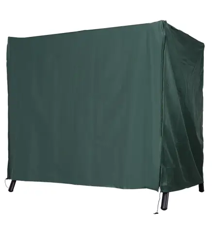 Funda para Balancín de Jardín con Cremallera Cubierta para Muebles de Exterior 177x114x152cm Verde Oscuro