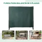 Funda para Balancín de Jardín con Cremallera Cubierta para Muebles de Exterior 177x114x152cm Verde Oscuro