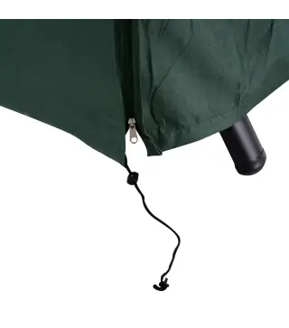 Funda para Balancín de Jardín con Cremallera Cubierta para Muebles de Exterior 177x114x152cm Verde Oscuro