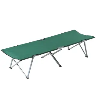 Cama de Acampada Plegable de Tela Oxford 600D con Marco Metálico Carga 136 kg para Playa Senderismo 193x64x40 cm Verde