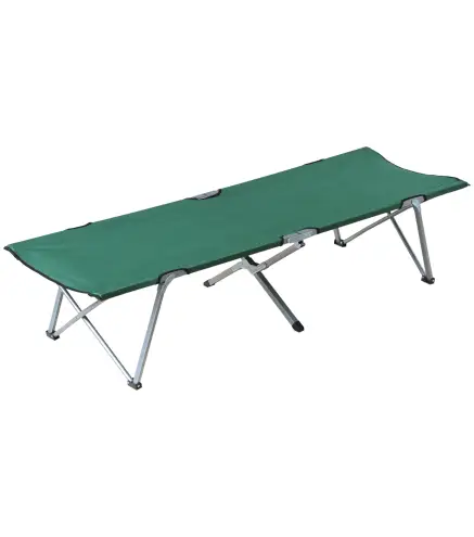 Cama de Acampada Plegable de Tela Oxford 600D con Marco Metálico Carga 136 kg para Playa Senderismo 193x64x40 cm Verde