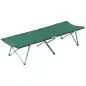 Cama de Acampada Plegable de Tela Oxford 600D con Marco Metálico Carga 136 kg para Playa Senderismo 193x64x40 cm Verde