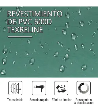 Cama de Acampada Plegable de Tela Oxford 600D con Marco Metálico Carga 136 kg para Playa Senderismo 193x64x40 cm Verde