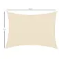 Toldo Vela Rectangular 4x6 m con Anti-UV Anillas de Acero Inoxidable y Cuerdas de Nylon para Jardín Patio Crema