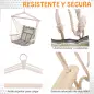 Silla Colgante Estampado Rayas Hamaca con Cojín Reposacabezas para Interior Exterior 100x106 cm Carga Máx. 100 kg