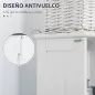 Columna de Baño con 3 Compartimientos Puerta y Estantes Ajustables para Ducha Aseo 34x23x165 cm Blanco