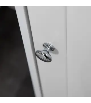 Columna de Baño con 3 Compartimientos Puerta y Estantes Ajustables para Ducha Aseo 34x23x165 cm Blanco