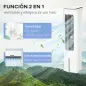 Climatizador Evaporativo Bajo Consumo 75W Altura 86 cm Oscilante con Control Remoto Depósito 5L 3 Modos 3 Velocidades Temporizad