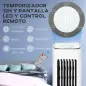 Climatizador Evaporativo Bajo Consumo 75W Altura 86 cm Oscilante con Control Remoto Depósito 5L 3 Modos 3 Velocidades Temporizad