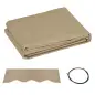 Techo de Repuesto para Toldo 382x240 cm Lona para Toldo con Dobladillo Protección UV Impermeable para Patio Beige