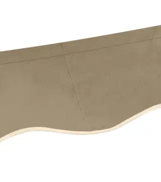 Techo de Repuesto para Toldo 382x240 cm Lona para Toldo con Dobladillo Protección UV Impermeable para Patio Beige