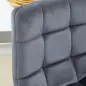 Juego de 2 Taburetes Altos de Cocina Taburetes de Bar Tapizados en Terciopelo con Reposapiés y Respaldo Gris