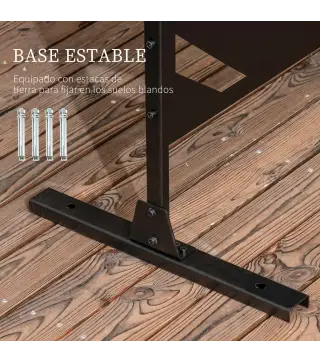 Biombo Separador de Ambientes con Diseño de Hoja de Plátano Biombo para Exterior Jardín Patio Terraza 122x45x198cm Negro