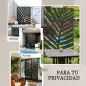 Biombo Separador de Ambientes con Diseño de Hoja de Plátano Biombo para Exterior Jardín Patio Terraza 122x45x198cm Negro
