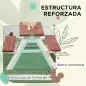 Juego de Mesa y 2 Bancos Infantiles de Madera Mesa de Picnic para Niños de 3-8 Años para Jardín Patio 89x79x50 cm Marrón