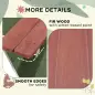 Juego de Mesa y 2 Bancos Infantiles de Madera Mesa de Picnic para Niños de 3-8 Años para Jardín Patio 89x79x50 cm Marrón